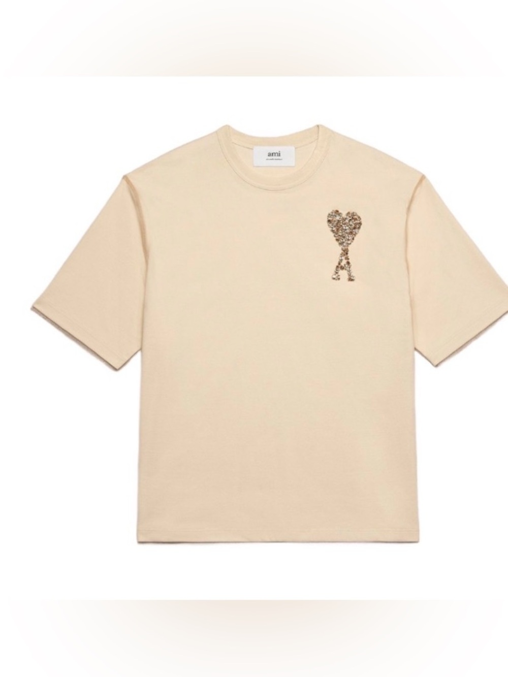 AMI Crystal Ami De Coeur embroidered T-shirt  (Unisex) S